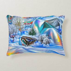 Coussins Décoratifs Surreal Winter Wonderland avec lumière Iridescente
