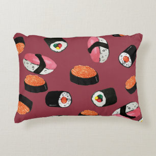 Coussins Décoratifs Sushi Onigiri Rolls : Illustration transparente