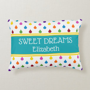 Coussins Décoratifs Sweet Dreams Rainbow Raindrops Personnalisé