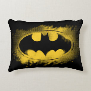 Coussins Décoratifs Symbole Batman   Logo noir et jaune