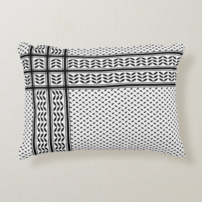 Coussins Décoratifs Symbole Keffiyeh de la Palestine Motif de résistan (Devant)