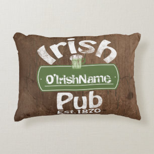 Coussins Décoratifs Symbole personnalisé Irish Pub Old Keg