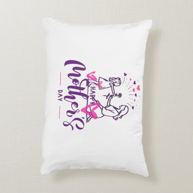 Coussins Décoratifs T-shirt Happy Mother day Girf  (Dos(Vertical))