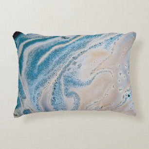 Coussins Décoratifs Tableau abstrait bleu et blanc