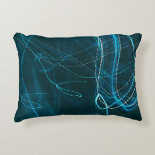 Coussins Décoratifs Tableau abstrait noir et bleu