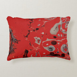 Coussins Décoratifs Tableau abstrait rouge et gris