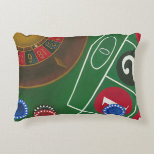 Coussins Décoratifs Tableau de roulette avec les puces et la roue