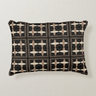 Coussins Décoratifs Tan sur noir