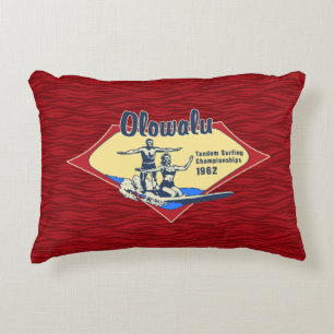 Coussins Décoratifs Tandem Surfing Hawaiian Vintage Surf Design
