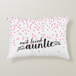 Coussins Décoratifs Tante la plus aimée des coeurs