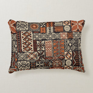 Coussins Décoratifs Tapa tissu tribal de style hawaïen abstrait patchw