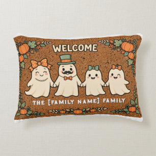 Coussins Décoratifs Tapis de porte Halloween famille de fantômes migno