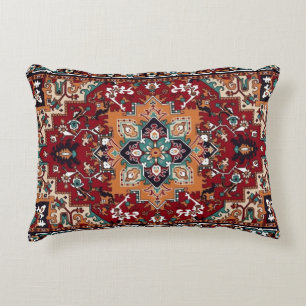 Coussins Décoratifs Tapisserie vintage persane en rouge rouille et sar