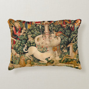Coussins Décoratifs Tapisseries de licorne médiévale Impression : Met 