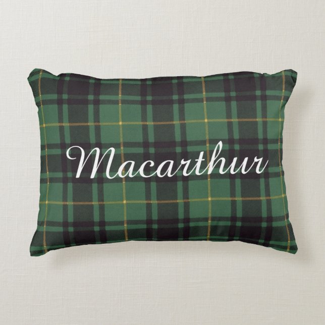 Coussins Décoratifs Tartan d'écossais de plaid de clan de Macarthur (Devant)