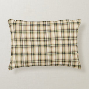 Coussins Décoratifs Tartan vert Brown beige