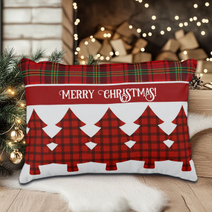 Coussins Décoratifs Tartan vert rouge