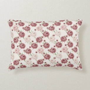 Coussins Décoratifs Teinte Romantique Rose & Motif Floral de Pivoine B