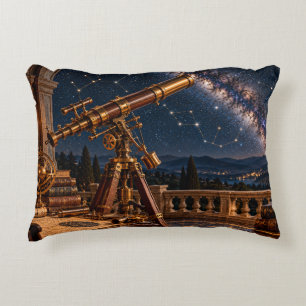 Coussins Décoratifs Téléscope Antique Sous les Étoiles