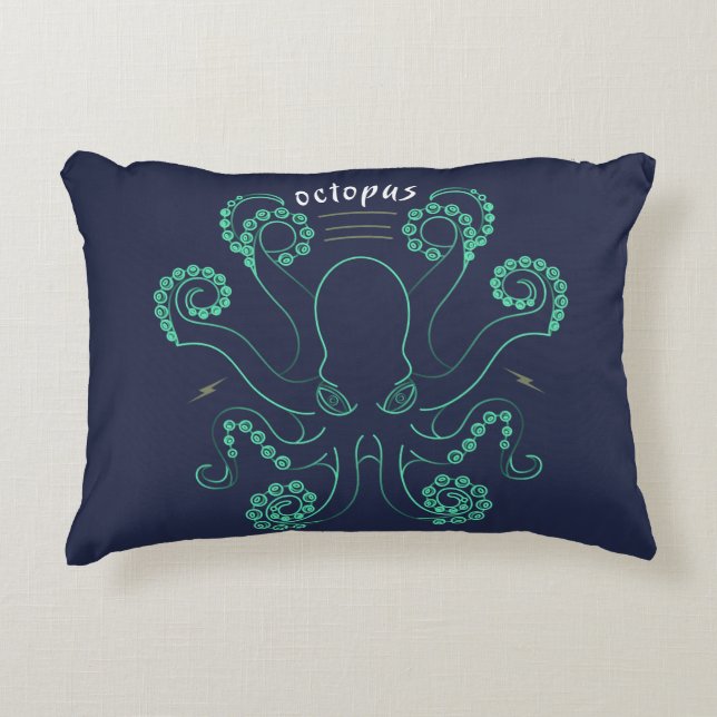 Coussins Décoratifs Tentacules de céphalopodes octopus (Devant)