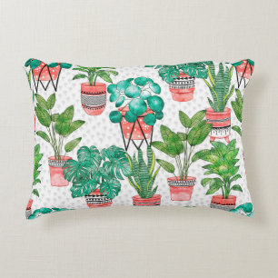 Coussins Décoratifs Terra cotta Pots Aquarelle Maison Plantes sans cou