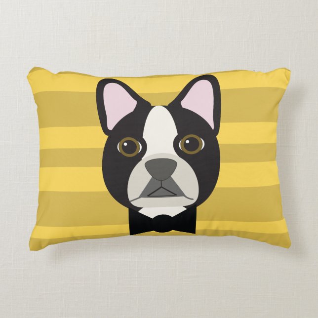 Coussins Décoratifs Terrier de Boston (Devant)