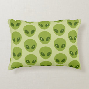 Coussins Décoratifs Têtes d'alien vert mignon motif