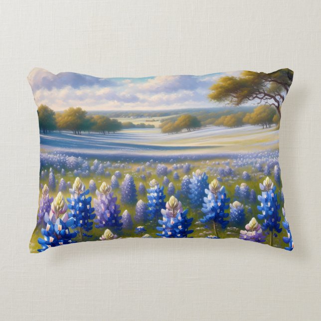 Coussins Décoratifs Texas Bluebonnet Meadow Landscape (Devant)