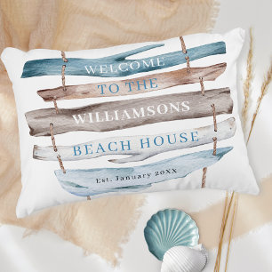 Coussins Décoratifs Texte personnalisé, Thème Plage Coastal Driftwood