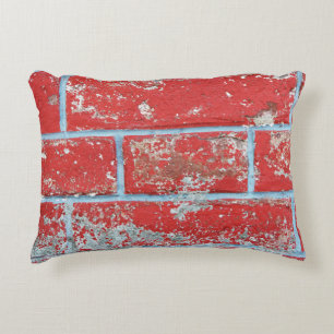 Coussins Décoratifs Texture arrière - plan papier peint rouge bleu bri