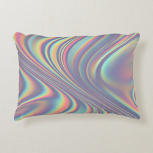 Coussins Décoratifs Texture de tourbillon holographique iridescent