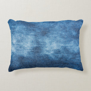 Coussins Décoratifs Texture des jeans en denim bleu