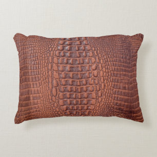Coussins Décoratifs texture en cuir Brown fond abstrait, vieilli, anim