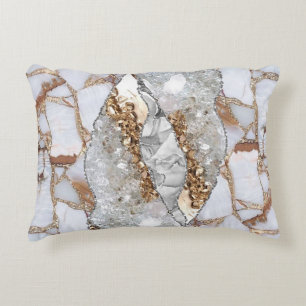 Coussins Décoratifs Texture Liquide Luxueux Élégant Doré