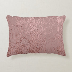 Coussins Décoratifs Texture or métallique, quartz rose.