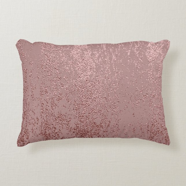 Coussins Décoratifs Texture or métallique, quartz rose. (Devant)
