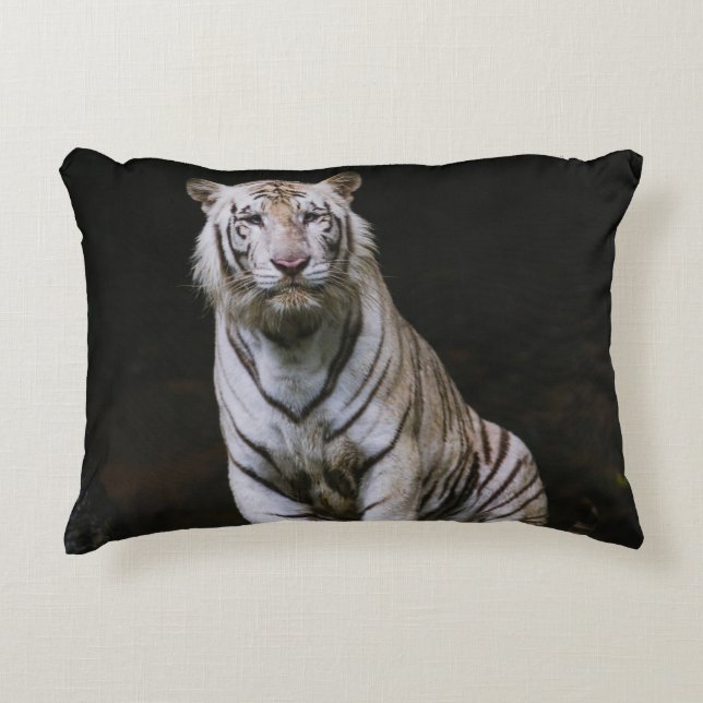 COUSSINS DÉCORATIFS TIGER BLANC (Devant)