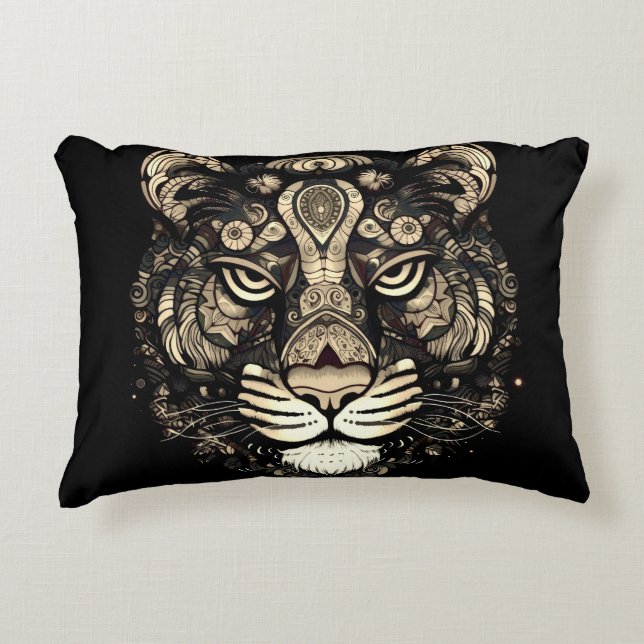 Coussins Décoratifs Tigre d'or (Devant)