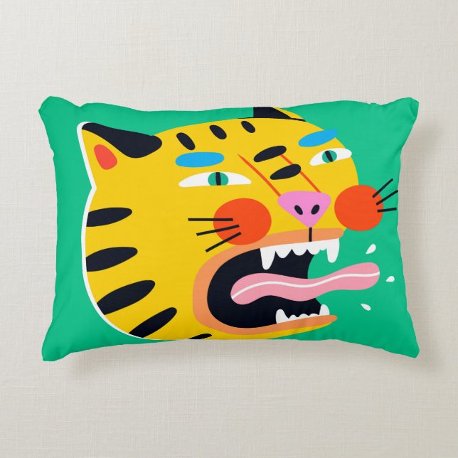 Coussins Décoratifs Tigre drôle Abstrait (Devant)