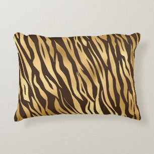 Coussins Décoratifs Tigre Or Chic Imprimer Élégant Joli Glam Design