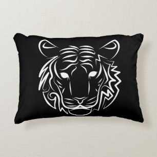 Coussins Décoratifs Tigre tribal noir et blanc