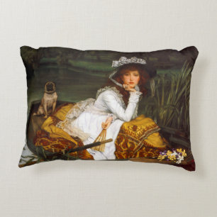 Coussins Décoratifs Tissot "jeune Madame dans un bateau "