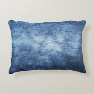 Coussins Décoratifs Tissu en denim usé, arrière - plan texturé.