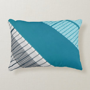 Coussins Décoratifs Tissu rayé blanc et bleu