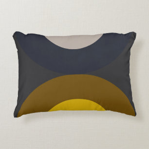 Coussins Décoratifs Tonnerre de moutarde de bronze moderne du milieu d