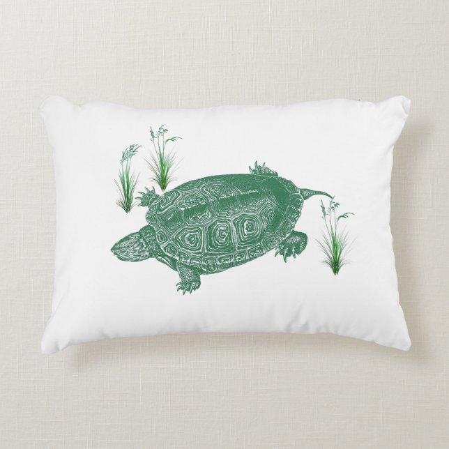 Coussins Décoratifs Tortue de mer verte (Devant)