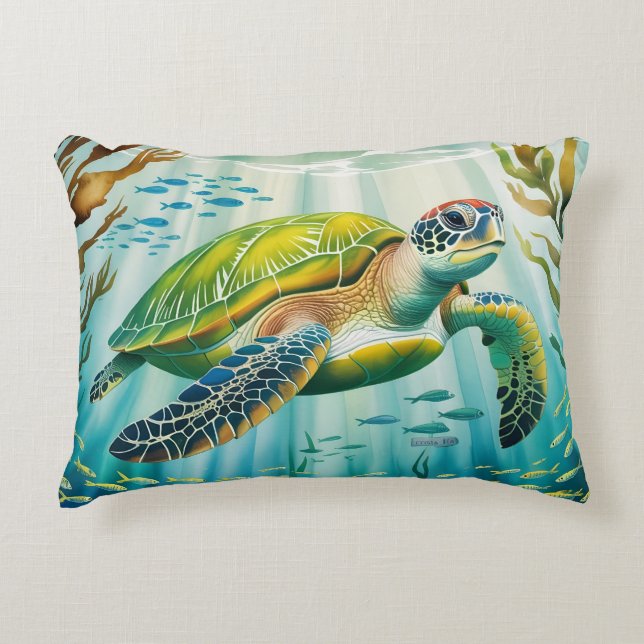 Coussins Décoratifs Tortue peinte (Devant)