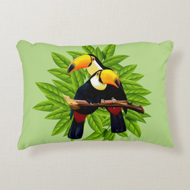 Coussins Décoratifs Toucan Duo Vert (Devant)