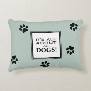 Coussins Décoratifs Touche de patte de chien mignonne Typographie Amat