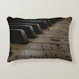 Coussins Décoratifs Touches de piano de musique antique